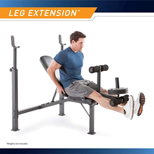 Olympic Weight Bench with Preacher Curl Pad and Leg Developer B488