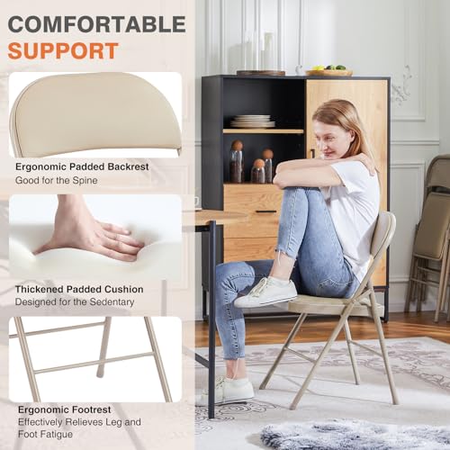 12 Pack Leather Padded Metal Folding Chairs A761525