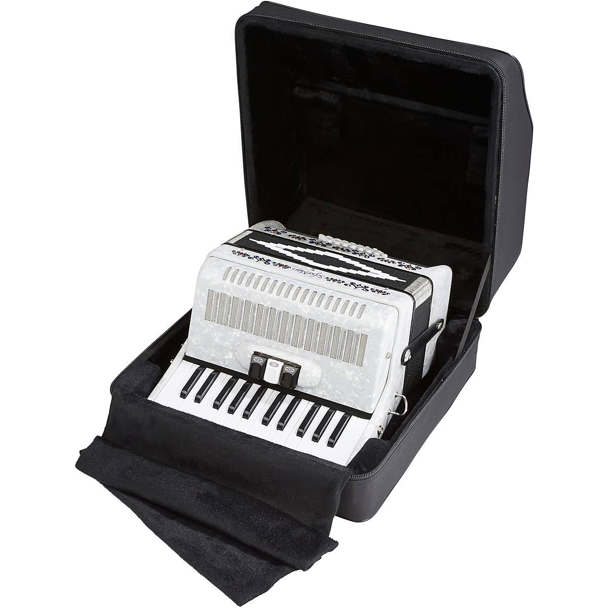 White Pearl 26 Piano 48 Bass Accordion W604525