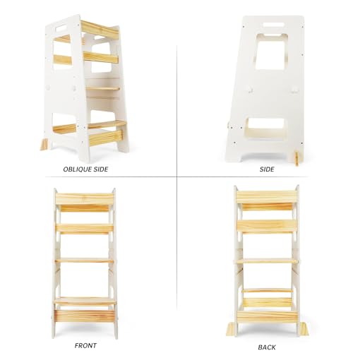 Green Height Adjustable Anti-Slip Kitchen Step Stool L512589