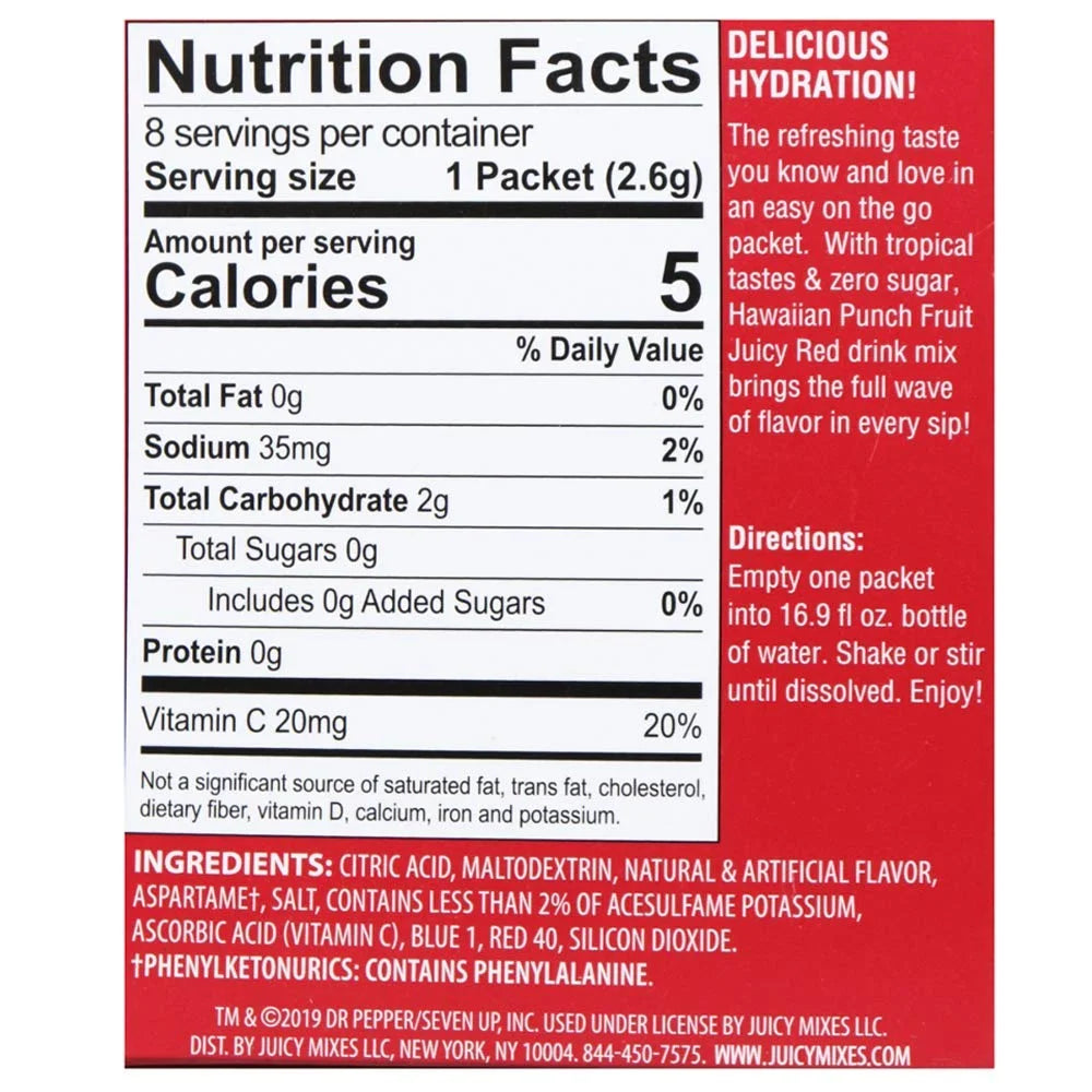 8 Count Fruit Juicy Red Powder Drink Mix K99901