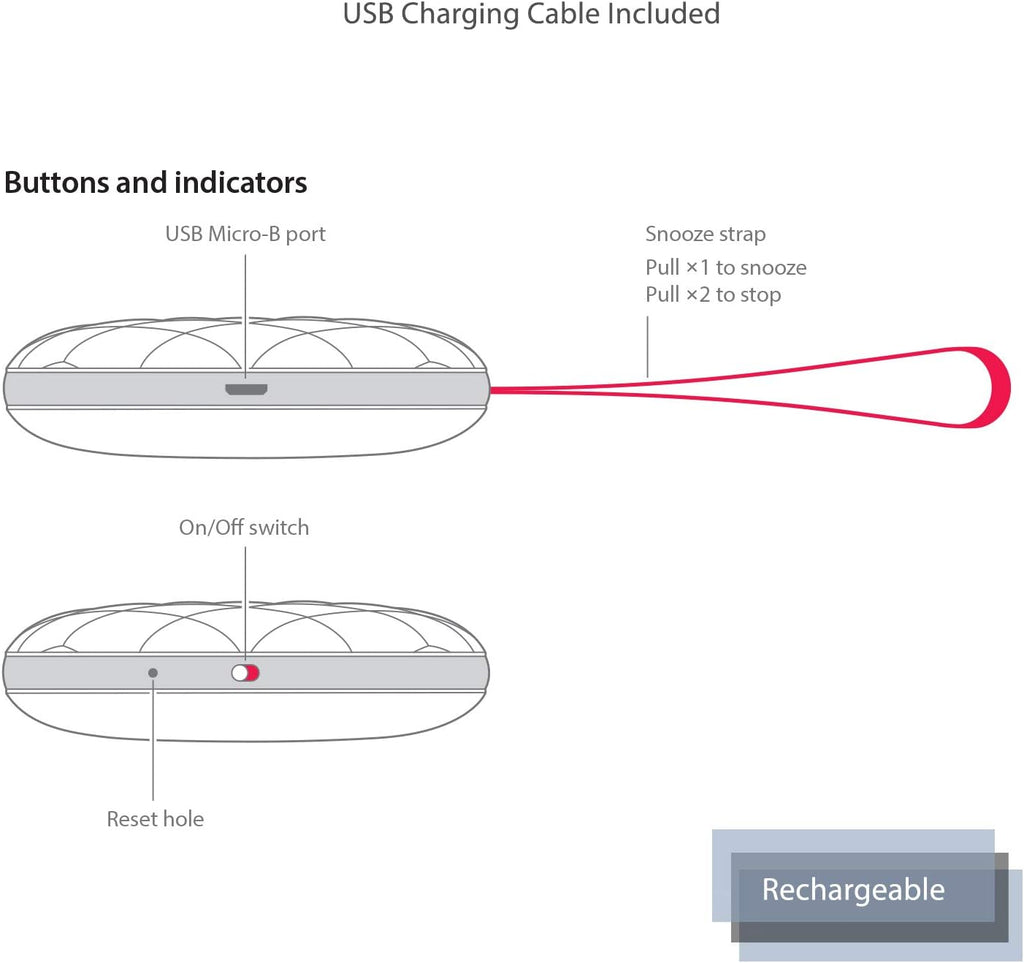 Wireless Bedshaker Alarm with Bluetooth Q825