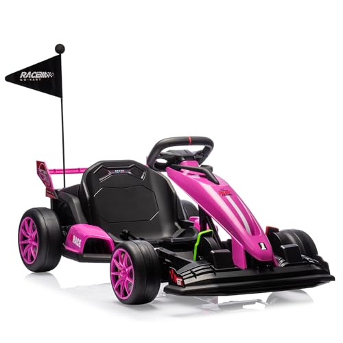 24V Electric Drift Kart with Adjustable Seat & EVA Silent Wheels N7240