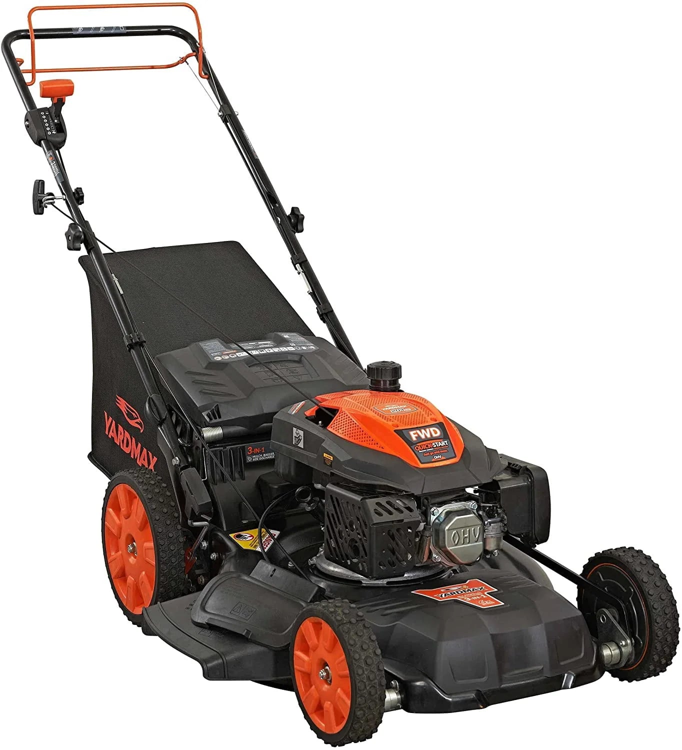 22 in. 201cc 3-in-1 Gas Walk Behind Self Propelled Lawn Mower G546561