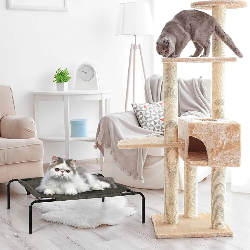 Elevated Pet Bed Raised Cat Cot Cooling Dog Bed Waterproof Chew Proof W185472