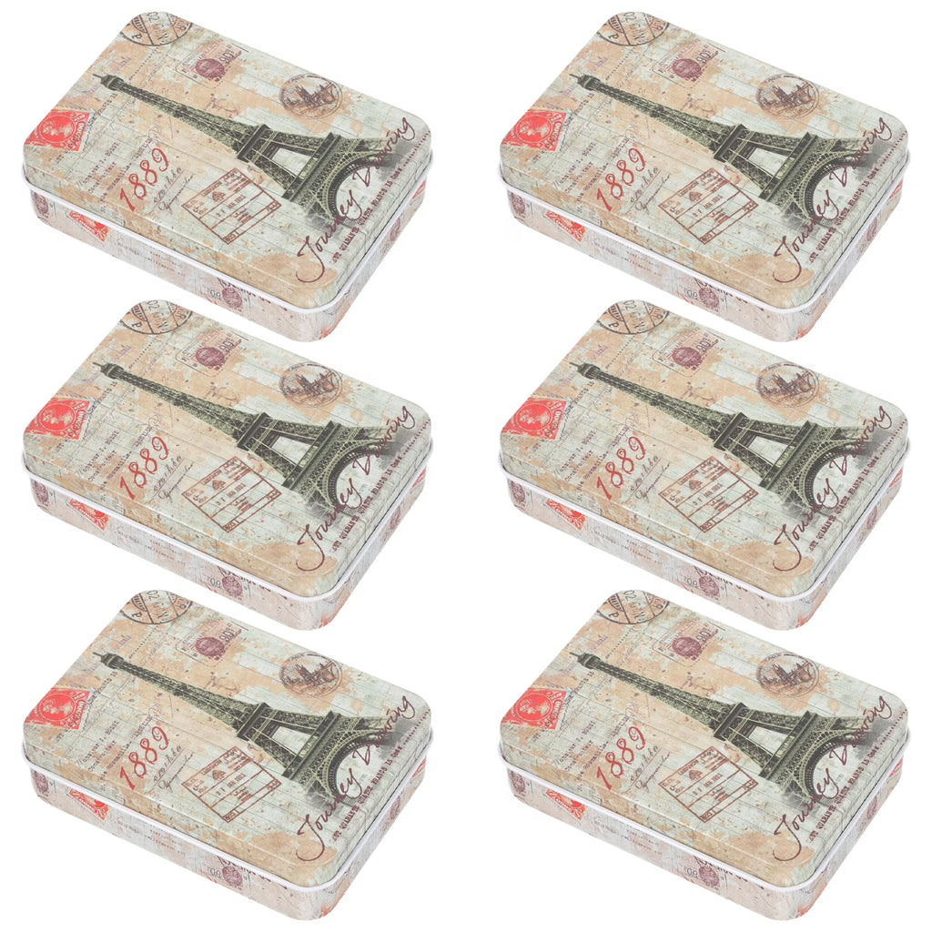 6 Pcs Clear Desktop Storage Boxes C363