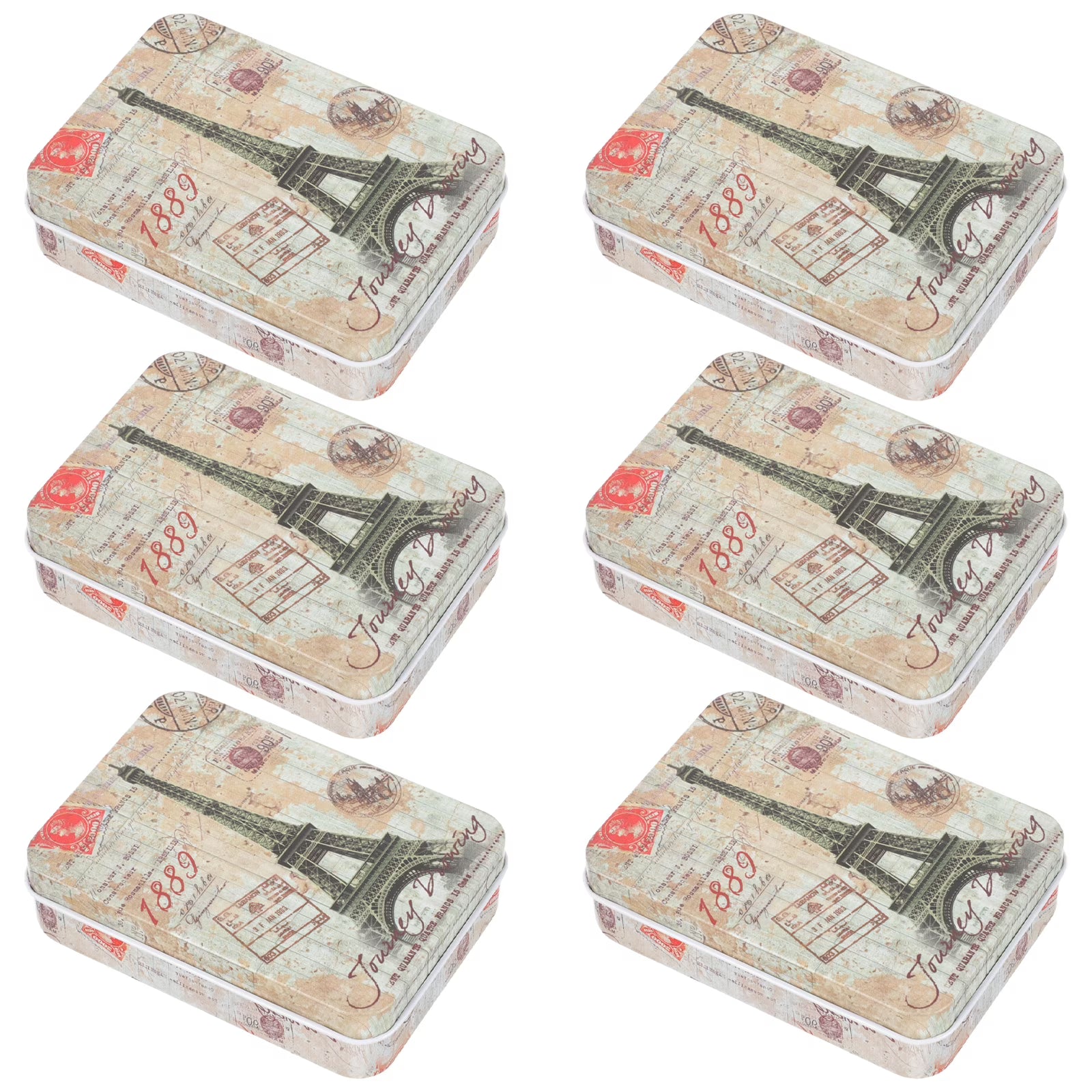 6 Pcs Clear Desktop Storage Boxes C363