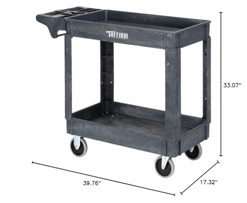 Plastic 3-Tier Utility Cart with Wheels, 550lbs Capacity F71824