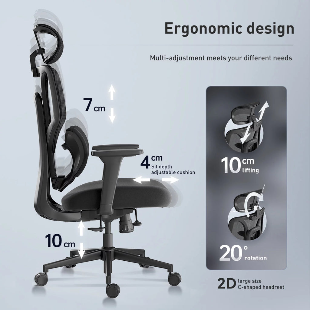 Black Ergonomic Mesh Office Chair Z877307