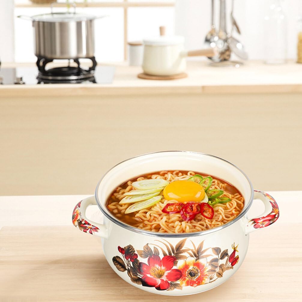 Small Enamel Pot with Lid 22cm X9882