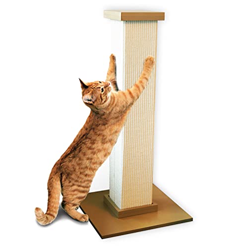 Beige Large 32 Inch Sisal Fiber Scratching Post N521592