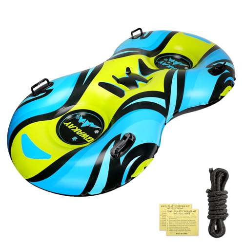 Snow Tube Sled Heavy Duty Large Inflatable with Towable Rope G684