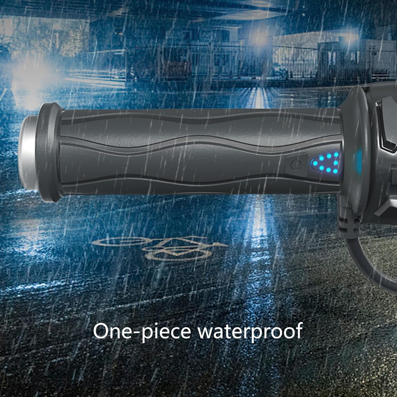 Electric Heated Motorcycle Handlebar Grips 5 Gear Temperature Waterproof C740