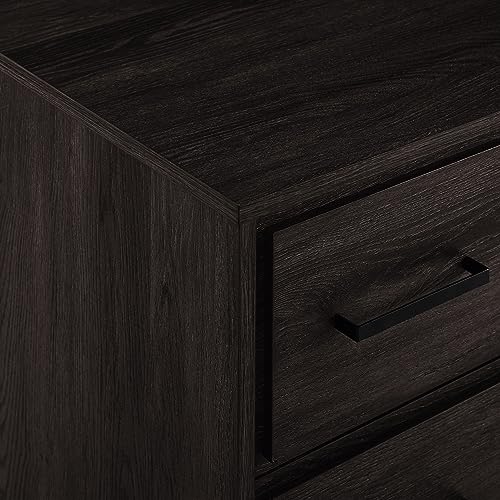 56 Inch Coastal Oak 6-Drawer Metal and Wood Dresser R60909
