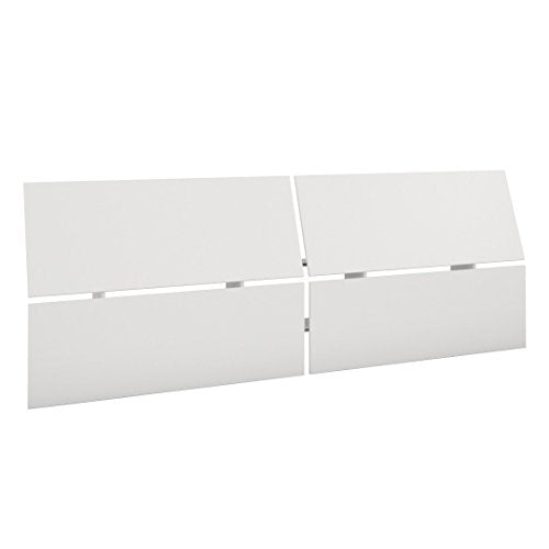 4-Piece Bedroom Set with Bed Frame, Headboard, Nightstand & Dresser, Queen White Bark Grey O78162