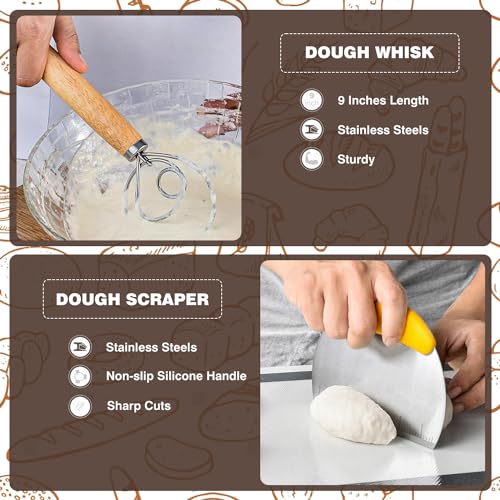 9 Inch Round & 10 Inch Oval Sourdough Proofing Basket with Linen Liner O5885