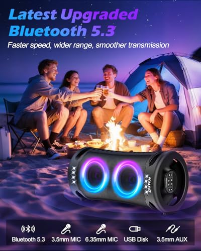 Large Bluetooth Speaker, 260W Peak, Portable, 15Hr Playtime A705281