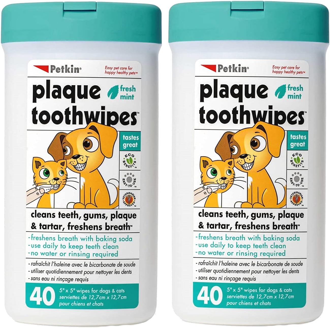 80 Wipes Dental Wipes for Cat and Dog X715494