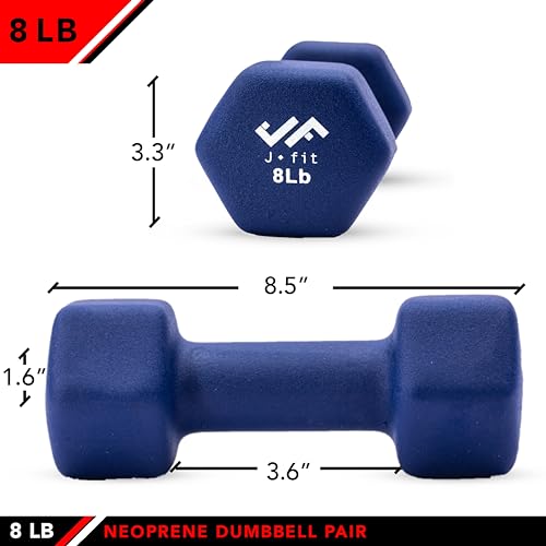 Set of 2 Neoprene Dumbbell 8 LBS E1352