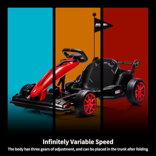 24V Electric Drift Kart with Adjustable Seat & EVA Silent Wheels N7240