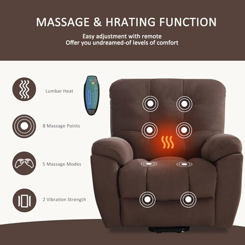 Power Lift Electric Recliner Chair with USB Charge Port and 2 Cup Holders X5713