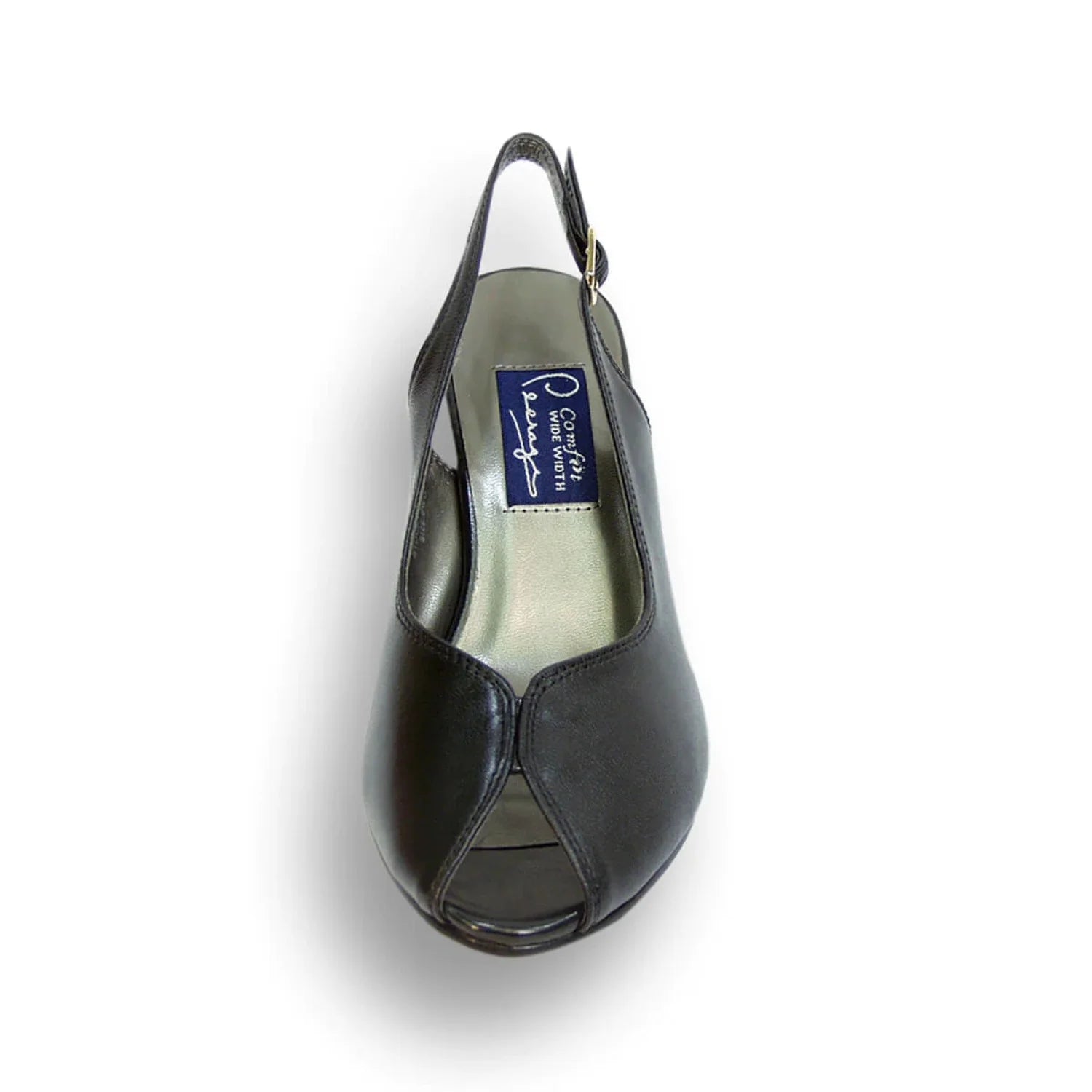 Wide Width Leather Slingback Pumps N839