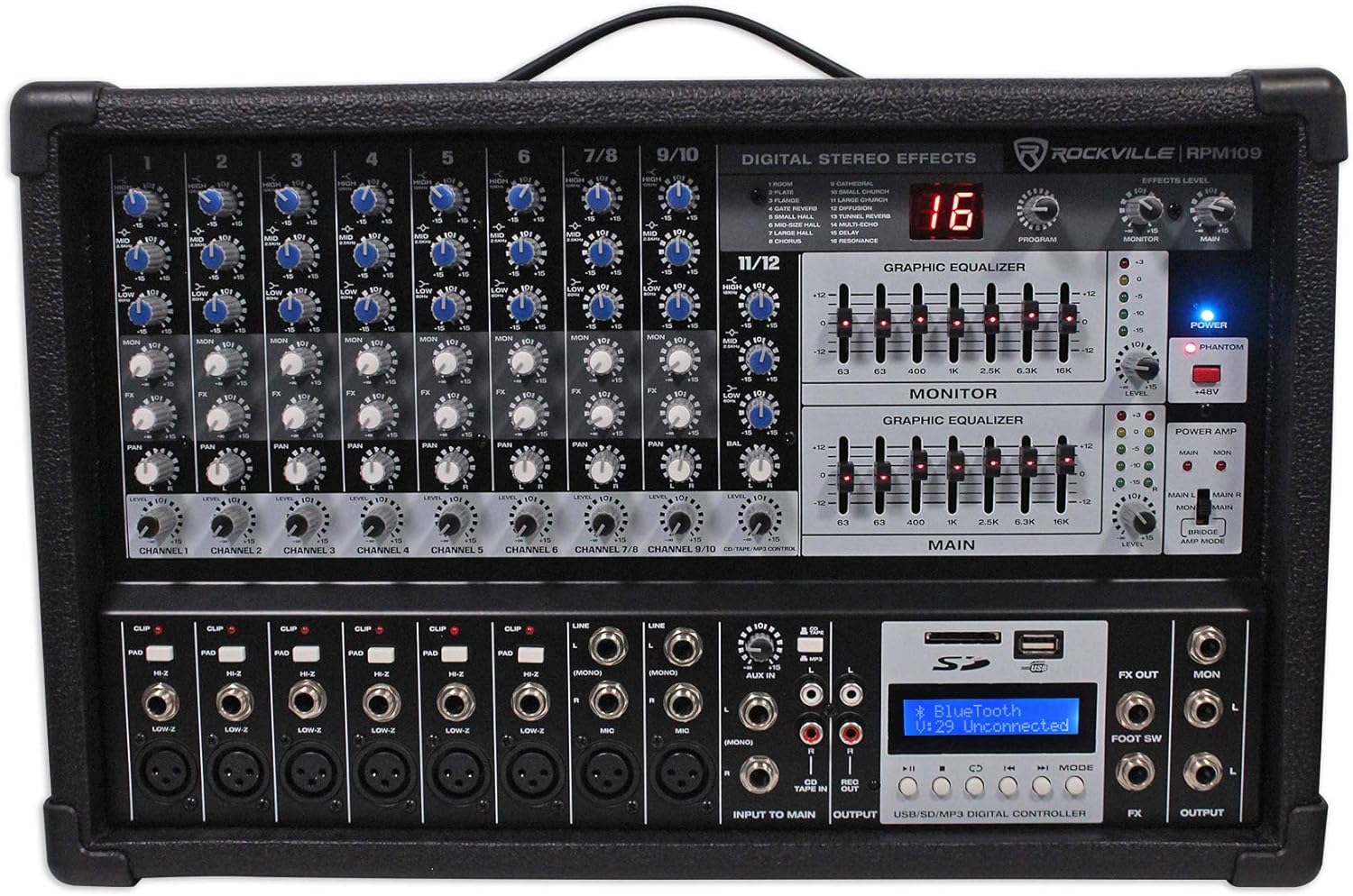12 Channel 4800w Powered Mixer P876443