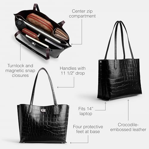 Embossed Croc Willow Tote I59739
