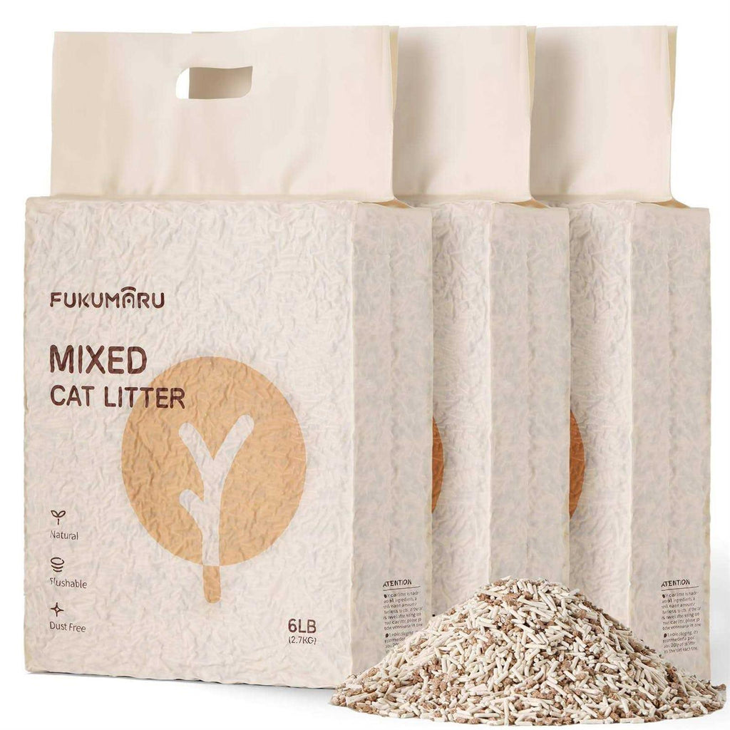 Tofu Cat Litter Clumping Cat Litter, Dust Free Unscented Flushable Tofu Litter, Natural, Lightweight and Low Tracking Cat Litter T862429