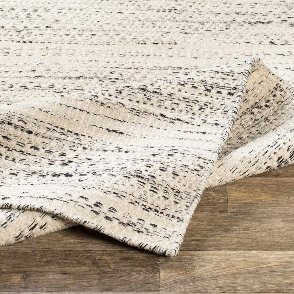 Natural Fiber Wool Area Rug - Black, Cream, Beige - 8'10" x 12' K5070