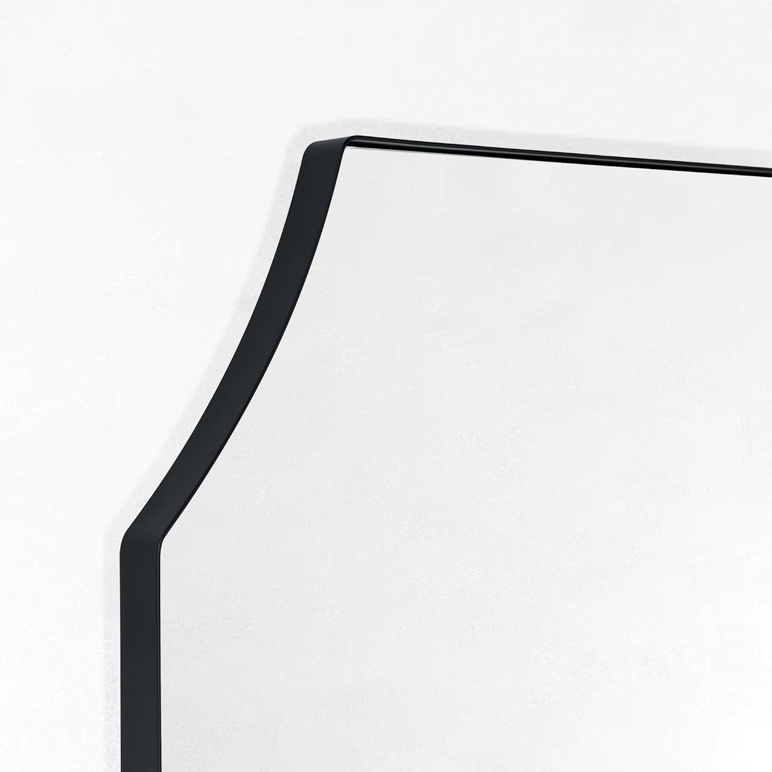 Large Black Arched Mantel Mirror 32x40'' Y304086