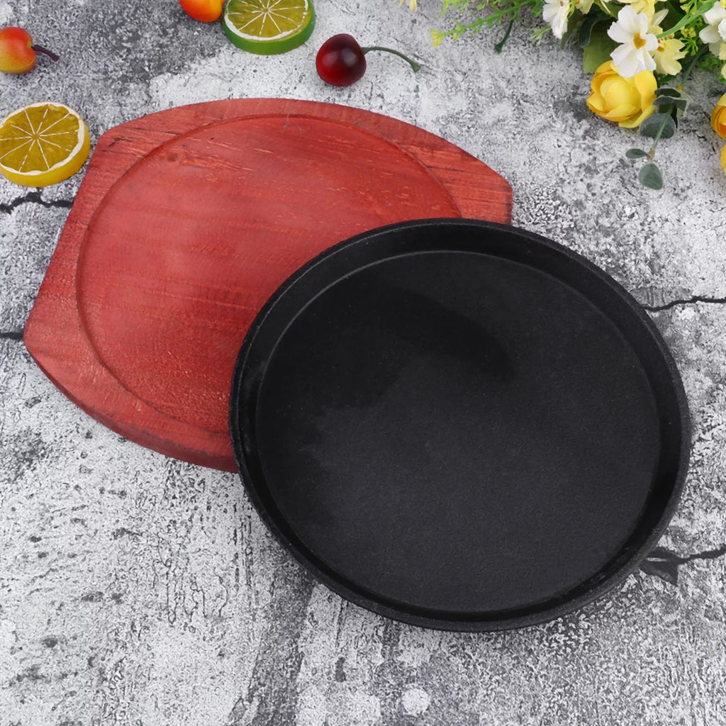 Cast Iron Sizzling Skillet Set A713