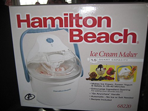 1.5-Quart Capacity Ice Cream Maker, White V509