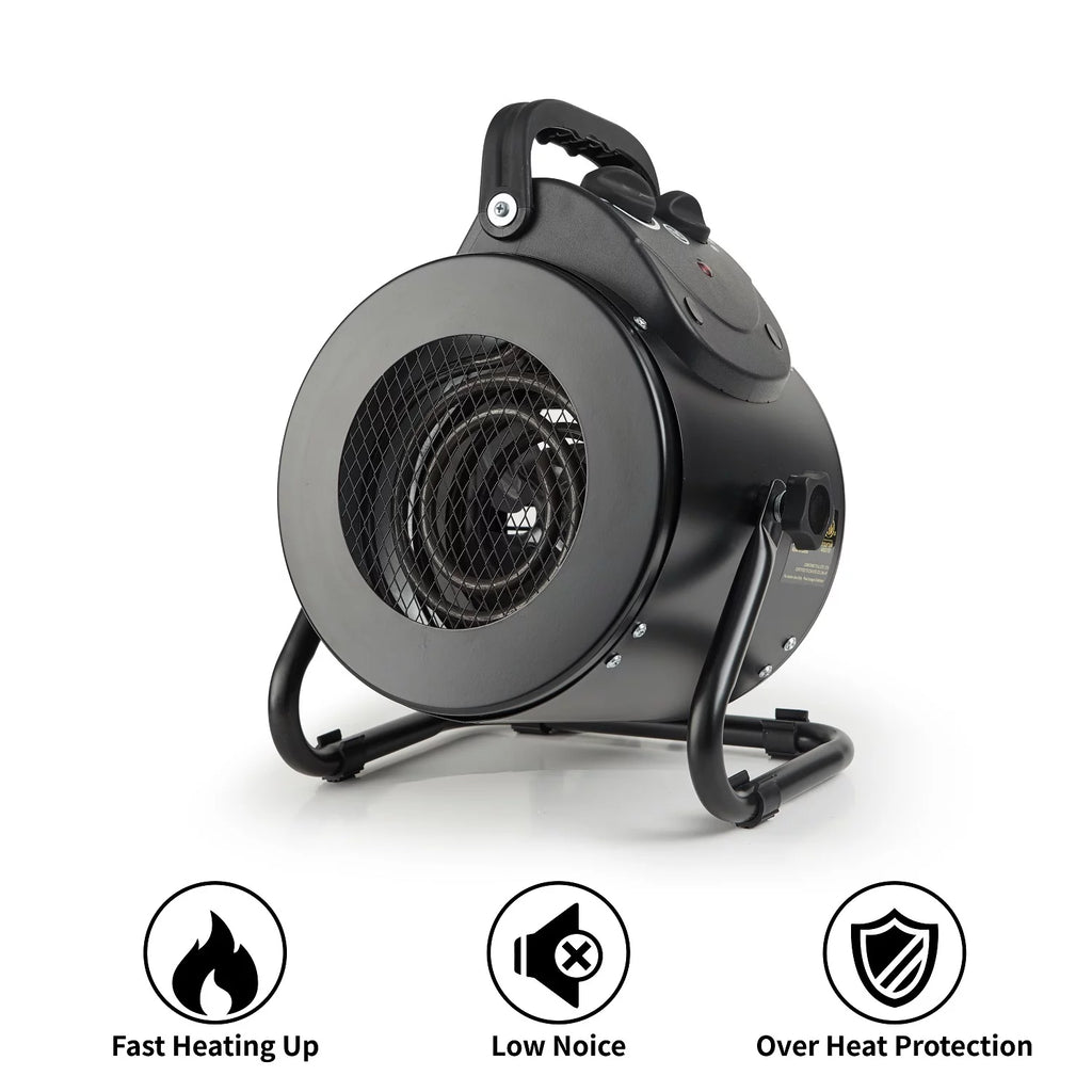 Black Electric Heater Fan with Overheat Protection C7877