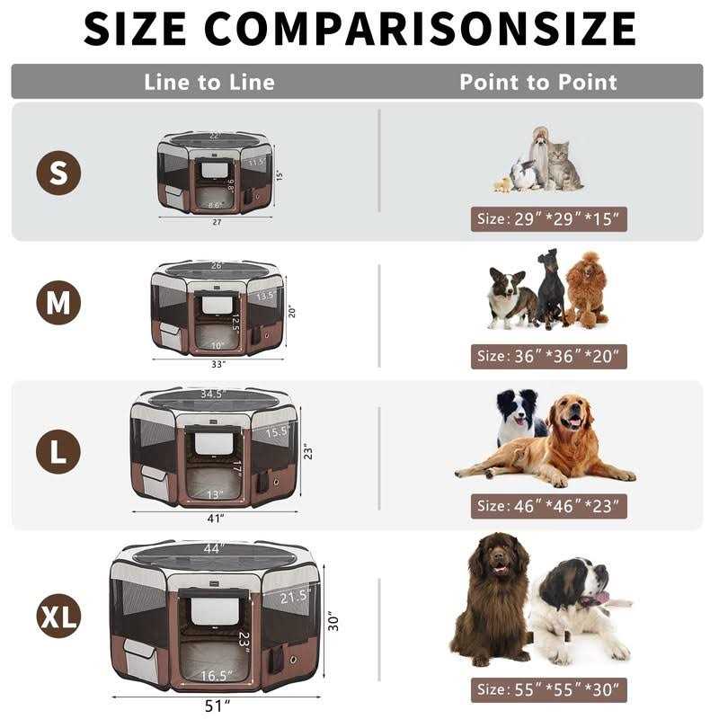 Dog Playpen Portable Pet Play Pens for Small V358