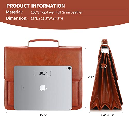PU Leather Attache Briefcase Messenger Bag L500768