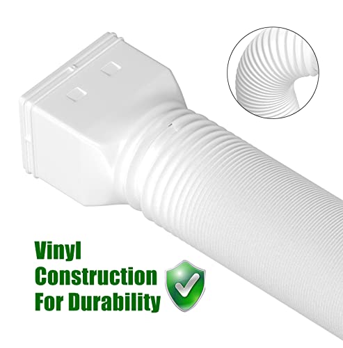 2 Pack Flexible Black Rain Gutter Downspout Extensions Y70944